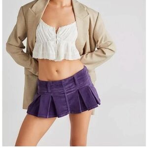 Free People Purple Mini Skirt